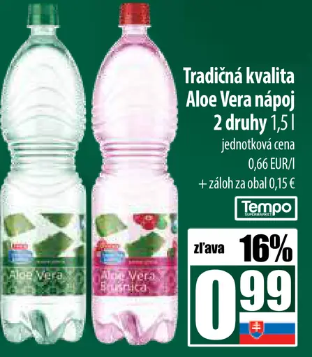 Tradičná kvalita Aloe Vera nápoj
