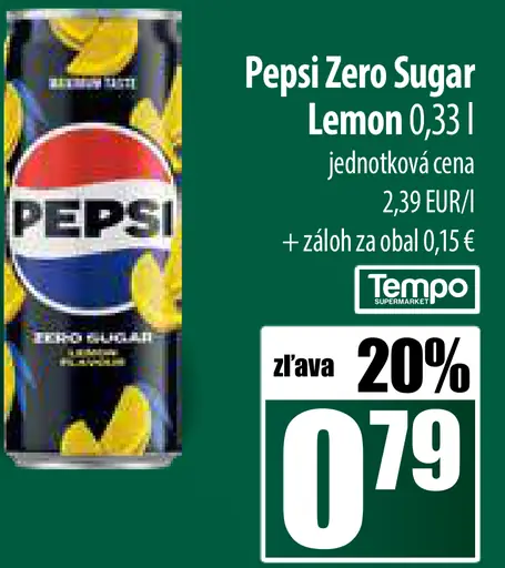 Pepsi Zero Sugar Lemon