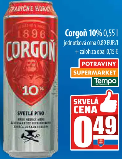 Corgoň plechovka