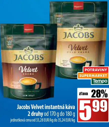 Jacobs Velvet instantná káva