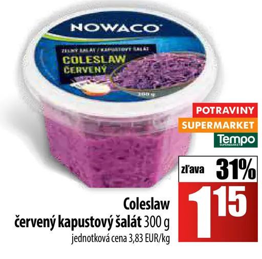 Nowaco Coleslaw červený kapustový šalát