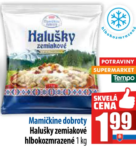 Maminkine dobroty Halušky zemiakové hlboko zmrazené