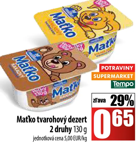 Matko tvarohový dezert