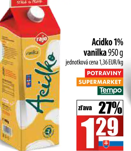 Rajo Acidko 1% vanilka