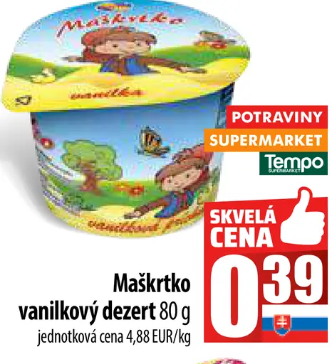 Maškrtná vanilková dezert