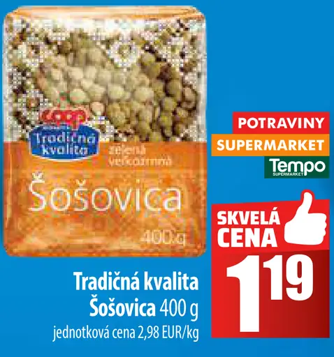 Slovenská tradičná kvalita Šošovica