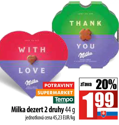 Milka dezert 2 druhy