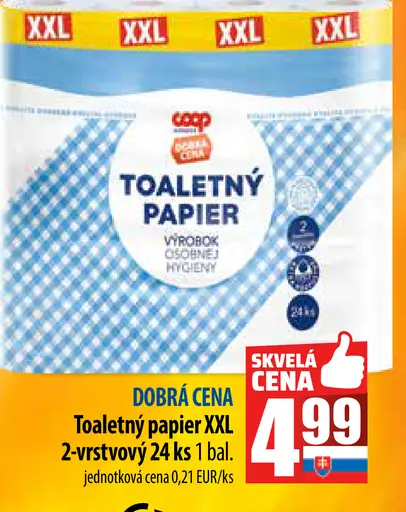 Toaletný papier XXL 2-vrstvový