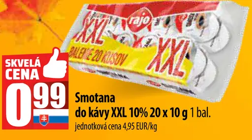 Rajo Smotana do kávy XXL 10%