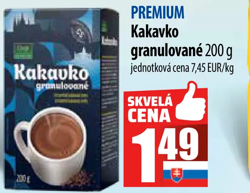 Premium Kakaovko granulované