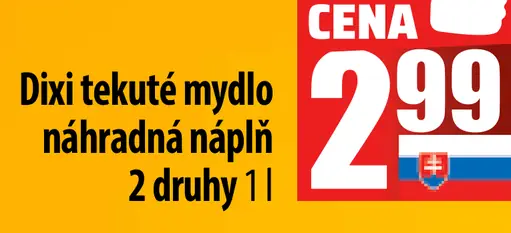 Dixi tekuté mydlo náhradná náplň