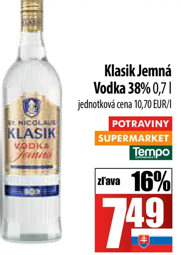 Klasik Vodka Jemná 38%