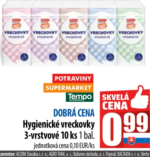 Hygienické vreckovky