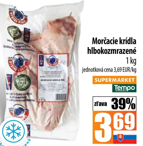 Morčacie krídla hlboko zmrazené