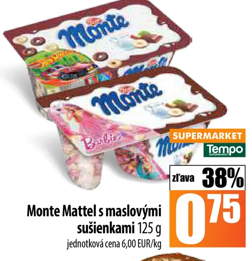 Monte Mattel s maslovými sušienkami