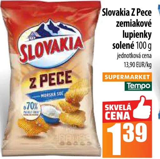 Slovakia Z Pece zemiakové lupienky solené