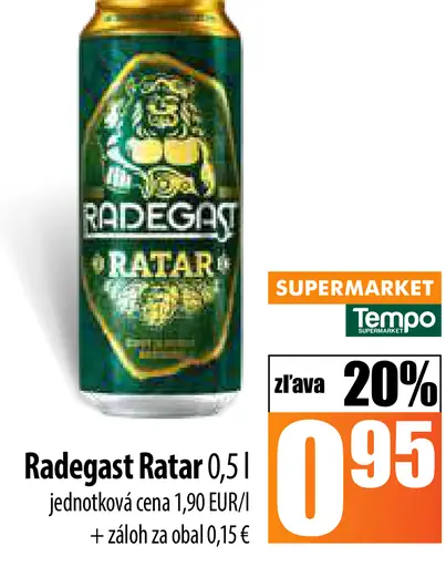 Radegast plechovka