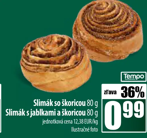 Slimáky so škoricou alebo s jablkami a škoricou