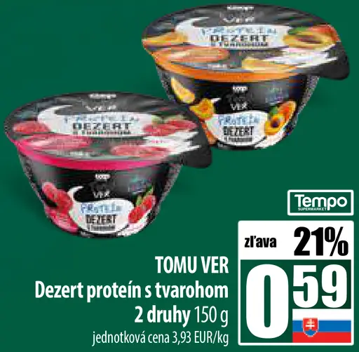 TOMU VER Dezert proteín s tvarohom
