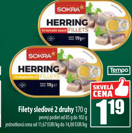 Sokra filety sleďové