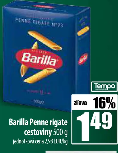 Barilla Penne rigate cestoviny