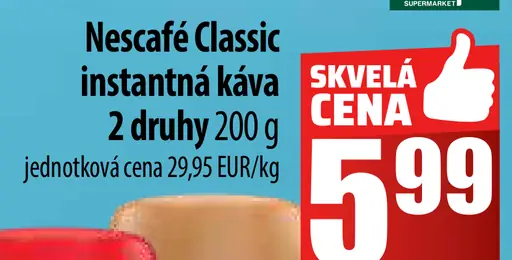 NESCAFÉ CLASSIC, instantná káva
