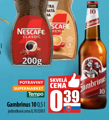 Gambrinus plechovka