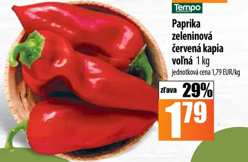 Paprika zeleninová červená