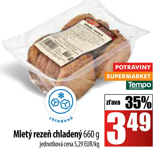 Mletý rezeň chladený