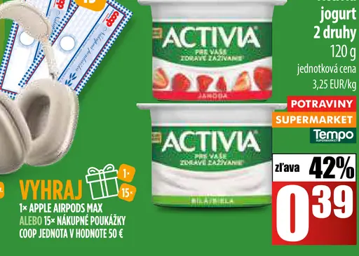 Activia jogurt marhuľa