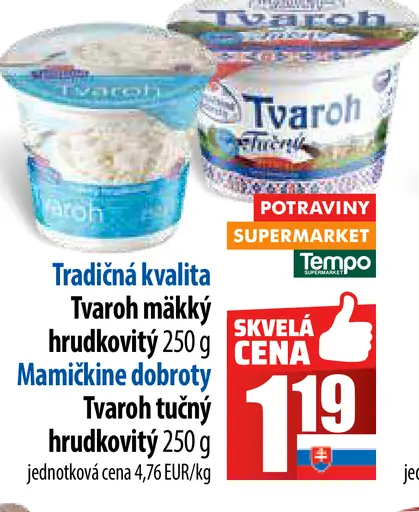 Tvaroh mäkký hrudkovitý