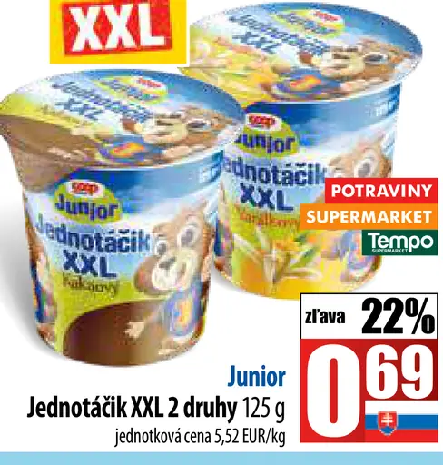 Jednotučák XXL 2 druhy
