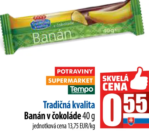 Tradičná kvalita Banán v čokoláde