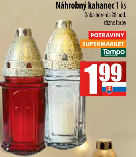 Náhrobný kahance 18 hodín