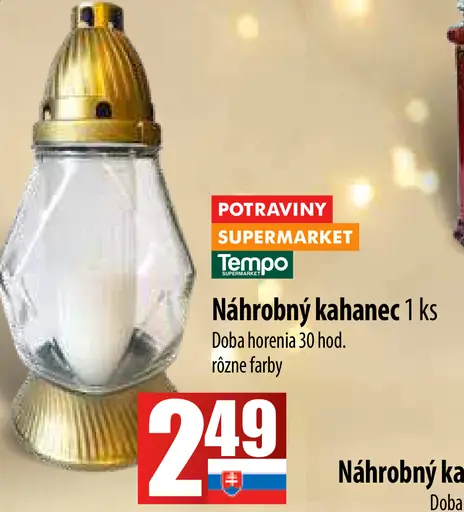Náhrobný kahance 30 hodín