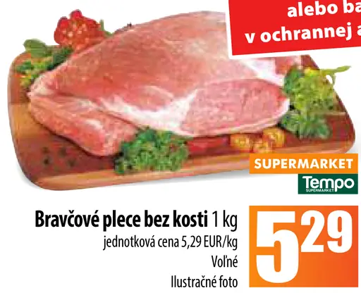 Bravčové plece bez kosti