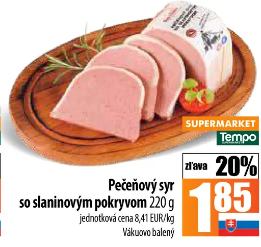 Pečeňový syr so slaninovým pokryvom