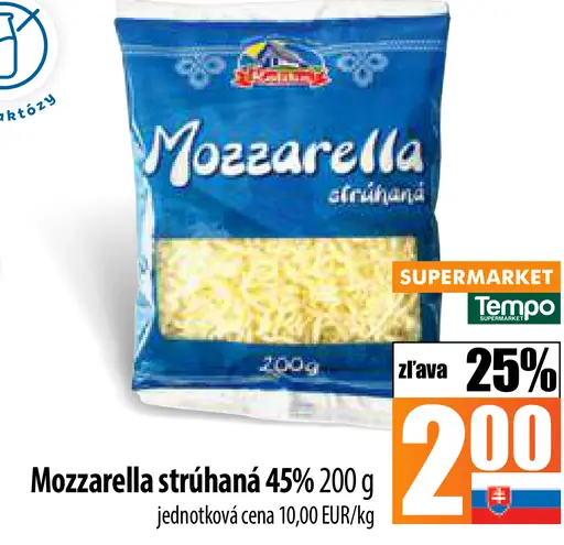 Mozzarella strúhaná