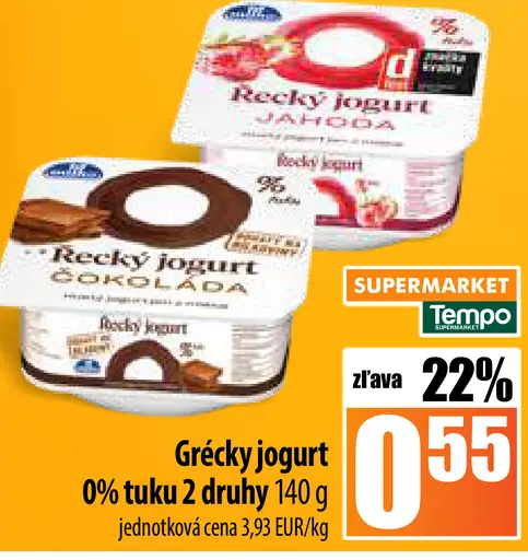 Rajo Grécky jogurt 0% tuku 2 druhy