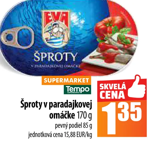 Eva šproty v paradajkovej omáčke