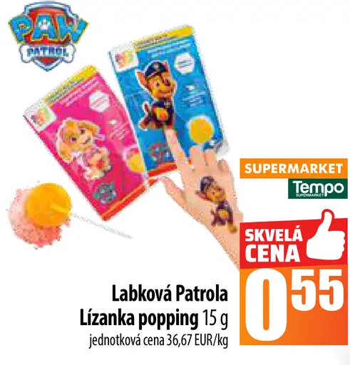 Labková Patroľa Lízanka popping