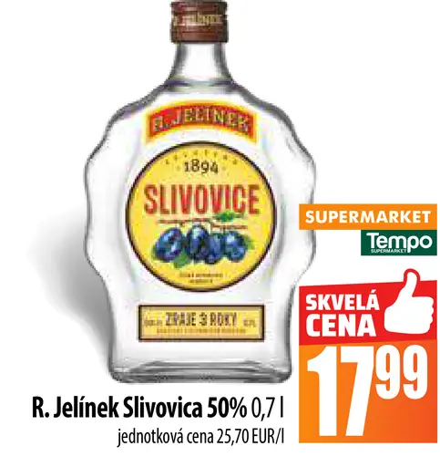 R. Jelínek Slivovica 50%