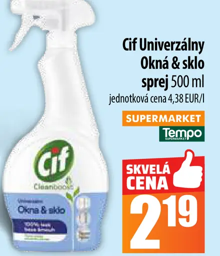 Cif Univerzálny Okna & sklo sprej