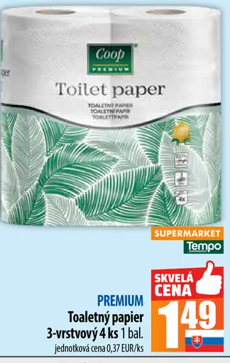 PREMIUM Toaletný papier 3-vrstvový