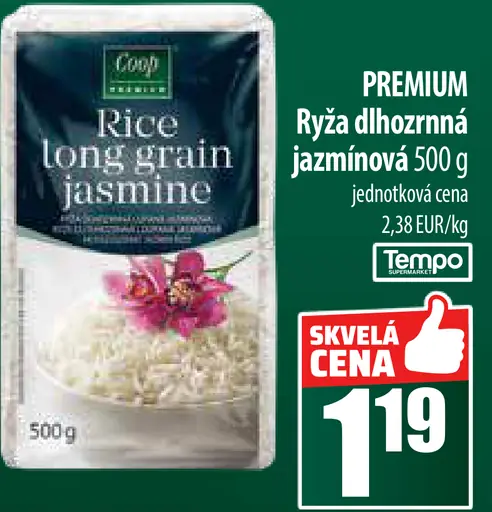 Coop Premium Ryža dlhozrnná jazmínová