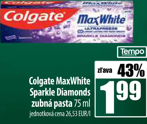 Colgate Max White Sparkle Diamonds zubná pasta