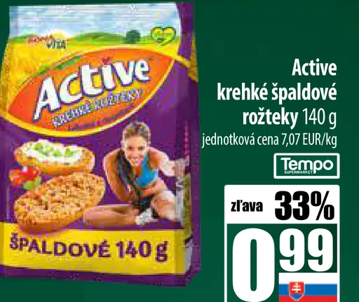 Active krehké špaldové rožteky