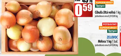 Cibuľa žltá voľná