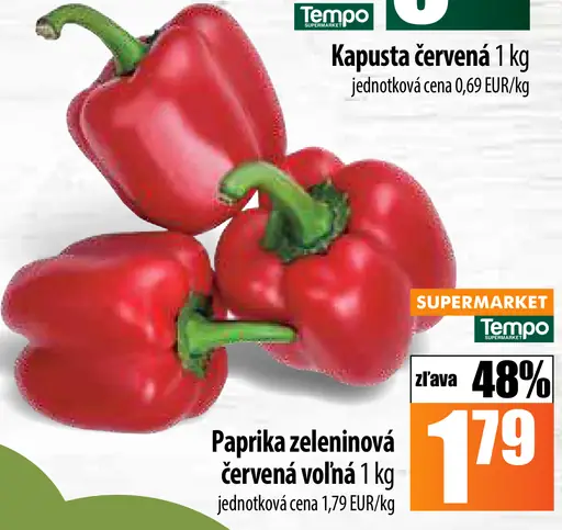 Paprika zeleninová červená