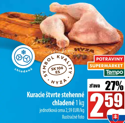 Kuracie štvrte stehnenné